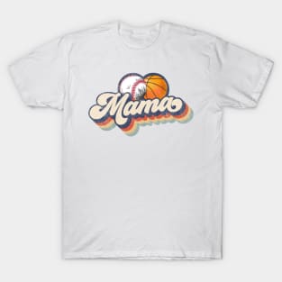 Retro Baseball Basketball Mama T-Shirt